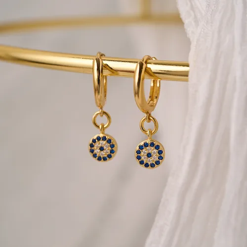 argollas mini ojo gold