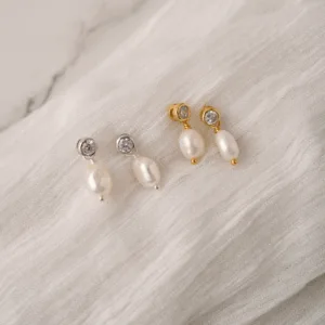 aros love perla plata