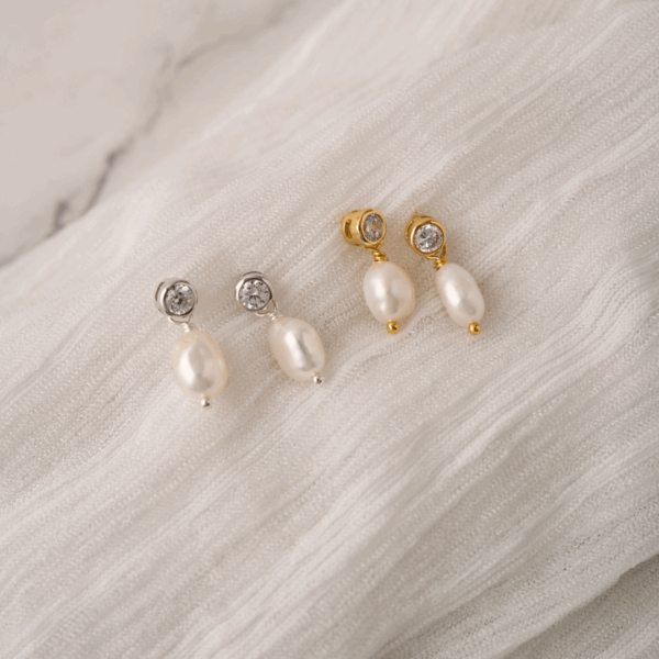 aros love perla plata