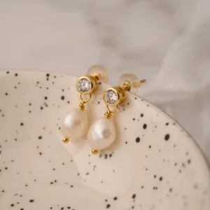 aros love perla plata gold