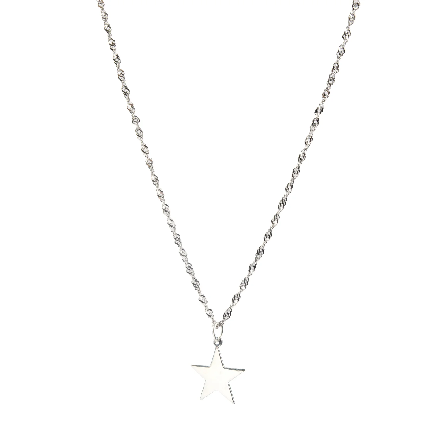 collar plata estrella xl - Imagen 2