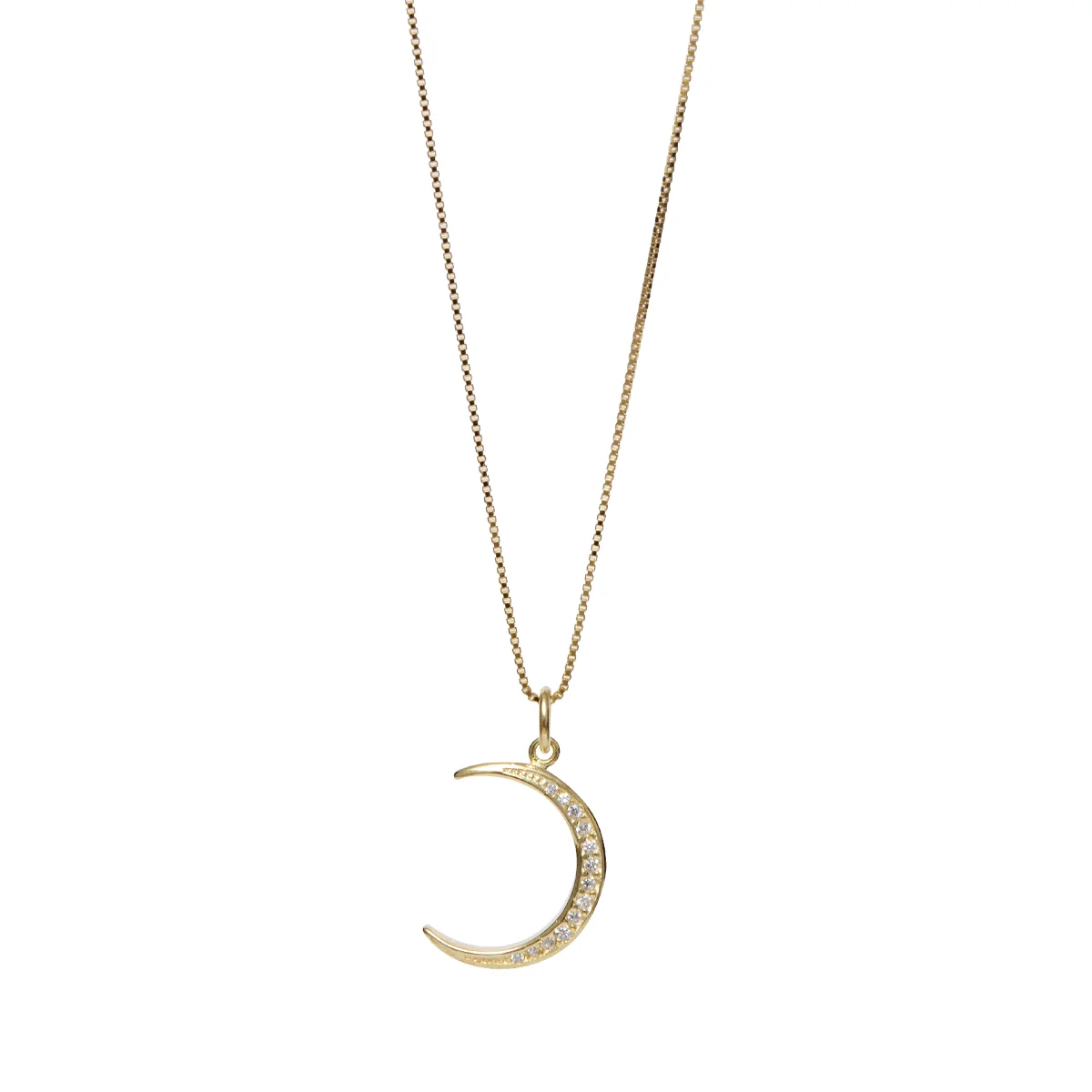 collar gold luna brillos - Imagen 2
