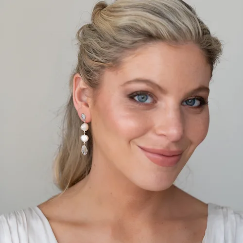 aros olivia perlas plata