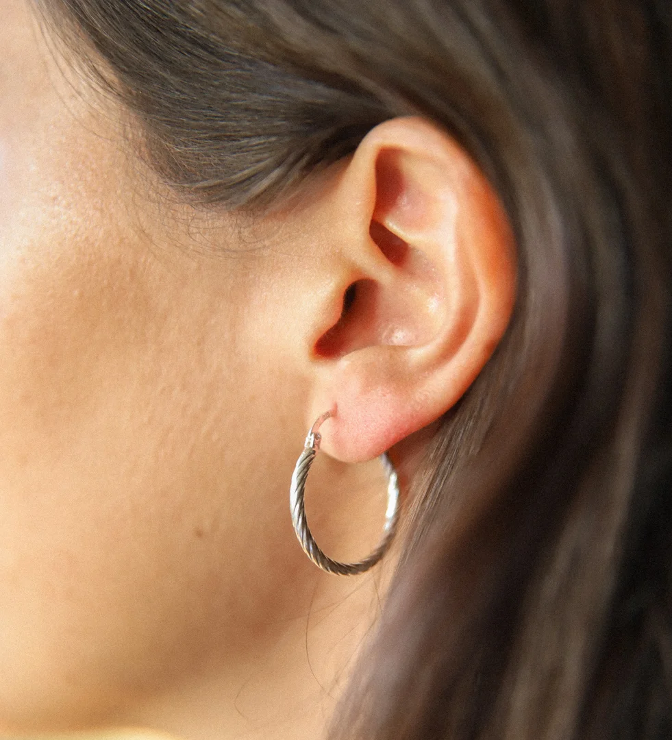 argollas plata gruesa 25mm - Imagen 3