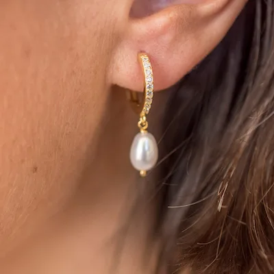 argollas perla classic gold vermeil