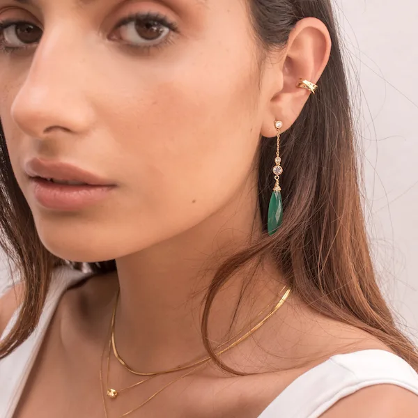 aros earcuff gold vermail - Imagen 3