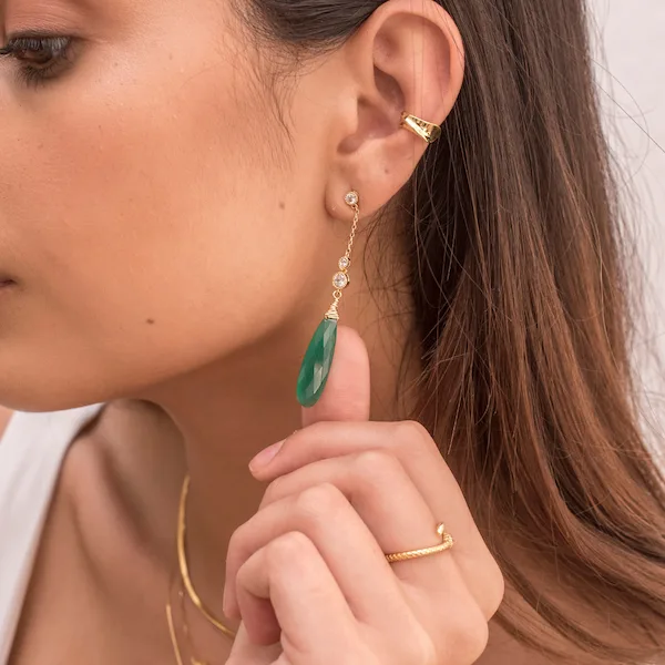 aros earcuff gold vermail
