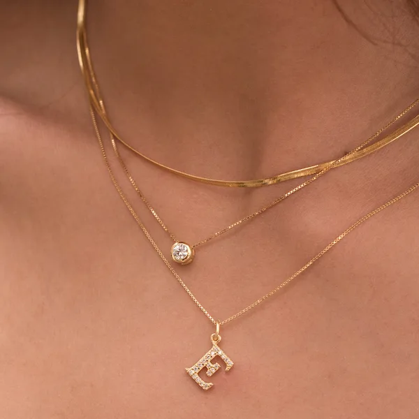 collar gold letra inicial - Imagen 3