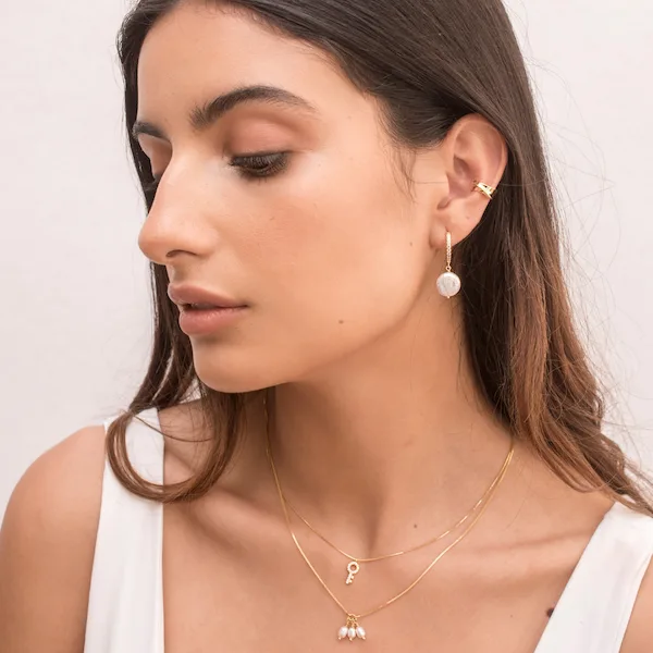 aros earcuff gold vermail - Imagen 4